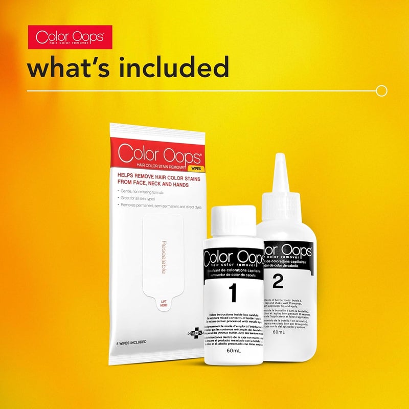 Color Oops Extra Conditioning Hair Color Remover and Remover Wipes Bundle, Gently and Safely Remove Permanent & Semi-Permanent Dye from Hair and Skin - Image 2